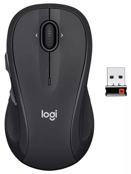 Logitech M510 Mouse de computador sem fio para PC com receptor unificador USB - Grafite