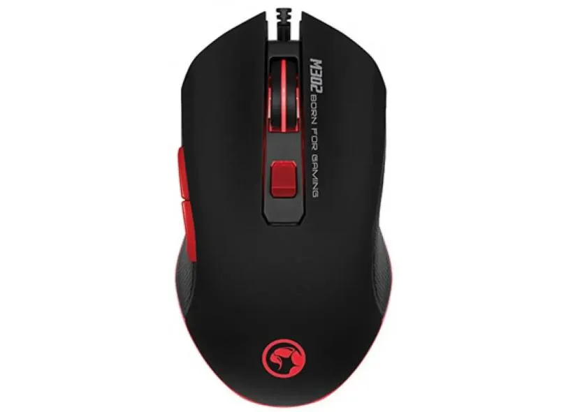 Mouse Marvo Gamer M302 Wired 6 Botões 3200 DPI LED Rainbow