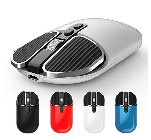 TwiHill Bluetooth mouse 2.4g sem fio recarregável duplo modo usb magic gaming mouse para computador gamer mac ipad android mause mouse sem fio (Modo duplo )