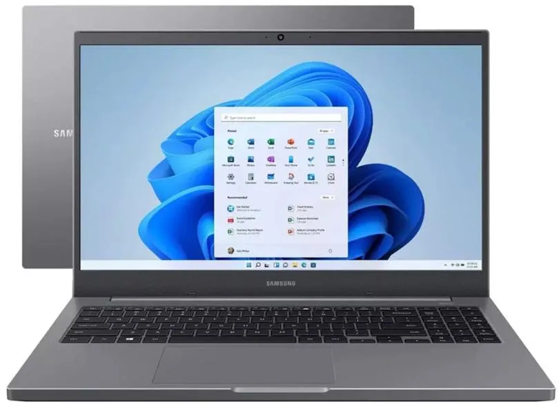 Notebook Samsung Book Intel Core i3 1115G4 12GB de RAM SSD 256 GB 15,6" Full HD Windows 11 NP550XDZ-KV6BR