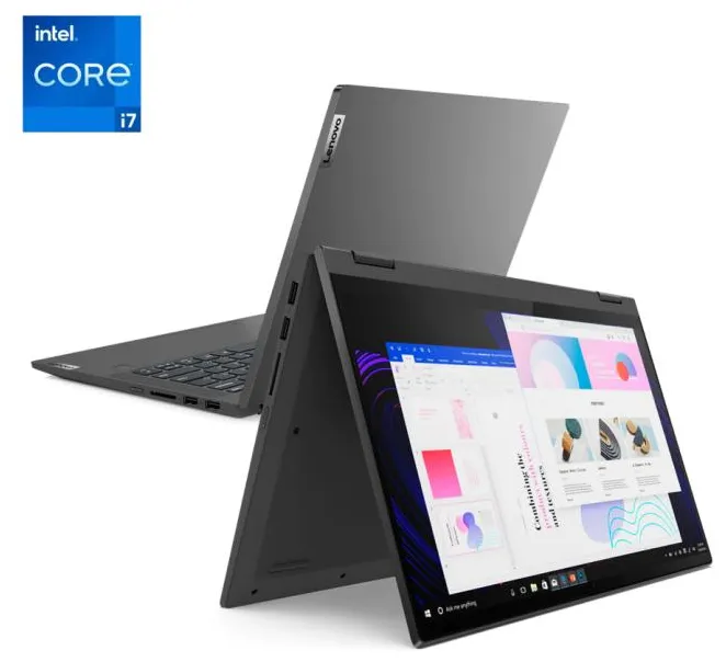 Notebook Lenovo IdeaPad Flex 5i 82LT0000BR Intel Core i7 1165G7 14" 8GB SSD 256 GB Windows 10 Leitor Biométrico Touchscreen