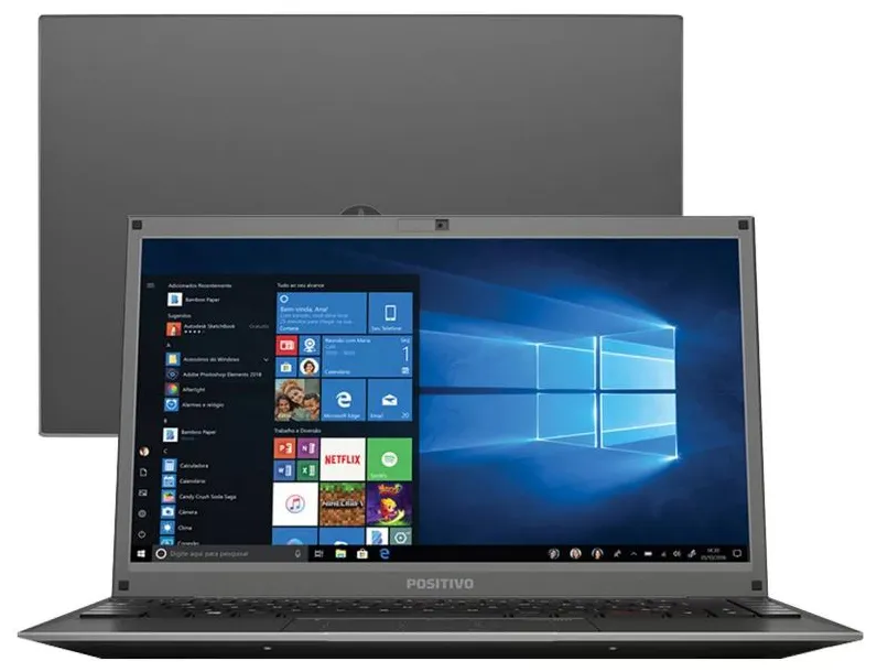 Notebook Positivo Motion C4500C Intel Celeron N4000 14" 4GB HD 500 GB Windows 10 Touchpad Numérico