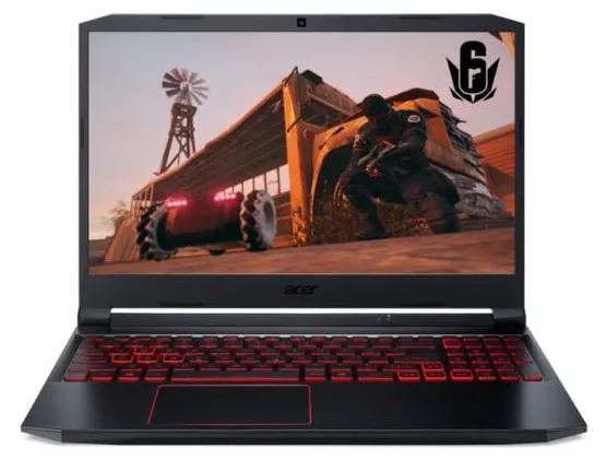 Notebook Gamer Acer Aspire Nitro 5 AN515-55-705U Intel Core i7 10750H 15,6" 8GB SSD 512 GB Windows 10 GeForce GTX 1660 Ti