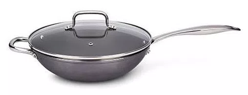 Wok Com Tampa E Alça Com Fundo De Indução Unique, 3L 28x8, , BRINOX REVESTIDOS