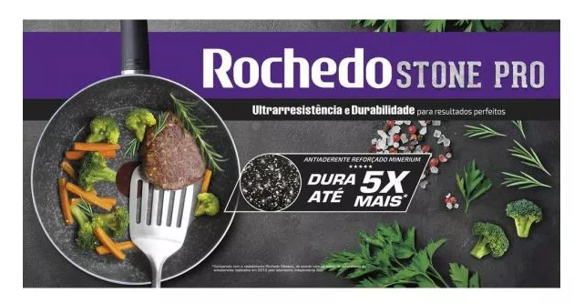 Frigideira Francesa Rochedo Stone Pro 28