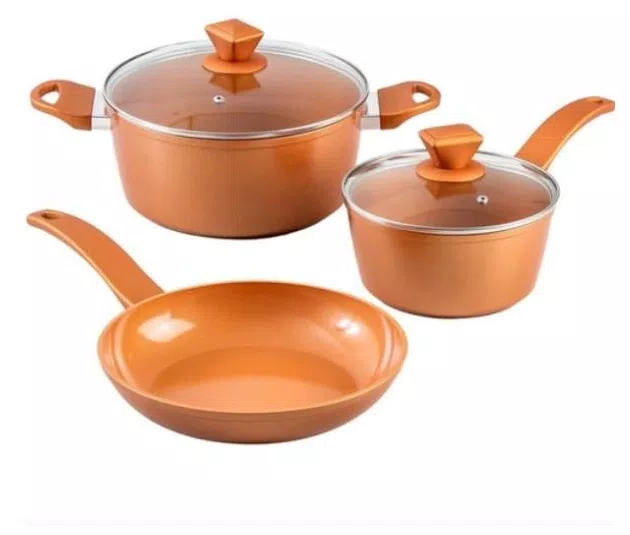 Conjunto de Panelas Cerâmica 3 peça(s) La Cuisine Tasty SHLC031-COP