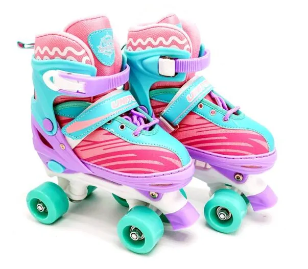 Patins Roller Infantil Unitoys 30-33 Violeta Com Kit Proteção