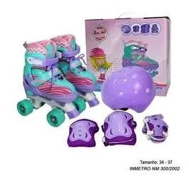 Patins Kit Turma Da Aventura Violeta 34-37 Unitoys