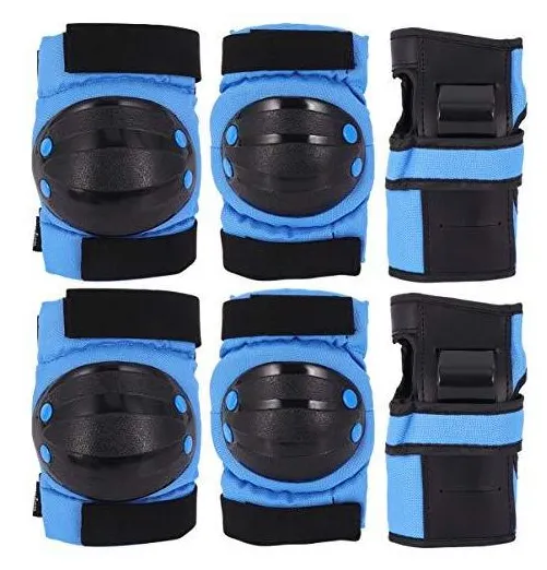 CLISPEED 6 Pcs Crianças Conjunto de Joelheiras Almofadas de Cotovelo Criança Equipamentos de Proteção para Patins Patins Patins de Bicicleta Patins de Skate