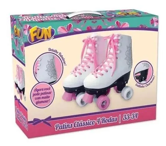 Patins Classico 4 Rodas 33/34 Fun - F0010-2