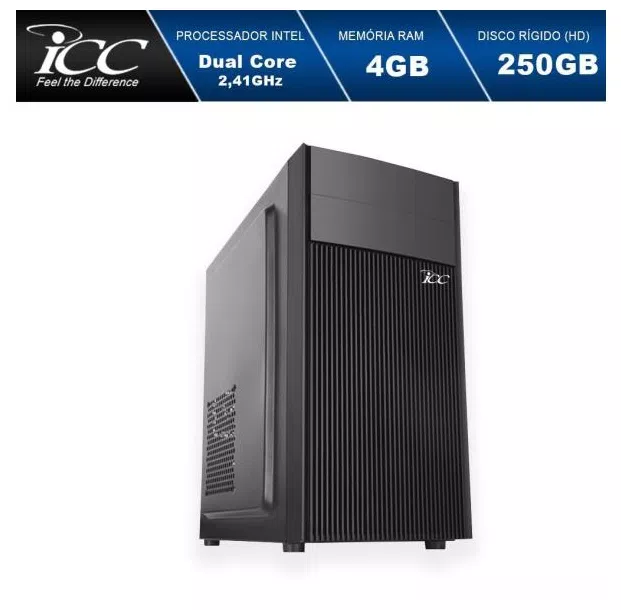 Computador Desktop ICC IV1840S2 Intel Dual Core 2.41ghz 4GB HD 250GB USB 3.0 HDMI FULL HD