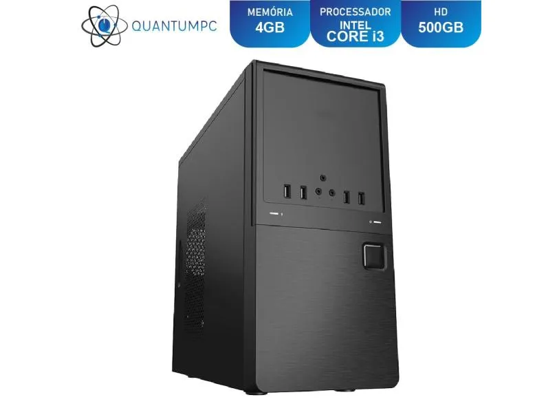 Computador PC CPU Intel Core i3 4GB HD 500GB HDMI FullHD Áudio 5.1 canais Quantum Star