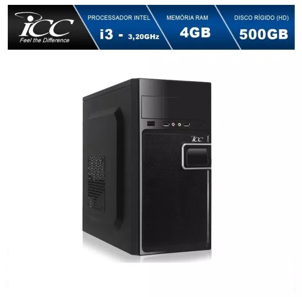 Computador Desktop ICC IV2341S Intel Core I3 3.20 ghz 4gb HD 500GB HDMI FULL HD