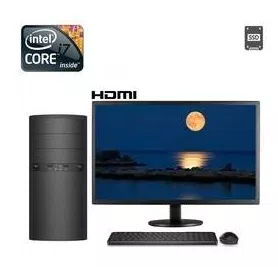 Computador PC CPU Intel Core i7 16GB HD 1TB + SSD HDMI Full HD Áudio 5.1 canais Monitor 21.5" EasyPC Newest