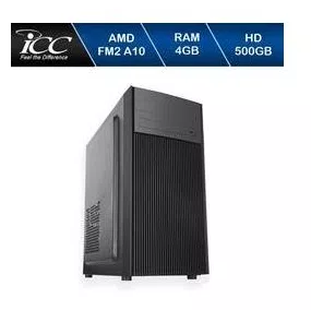 Computador Icc Processador Amd Fm2 A10 4gb de Ram Hd 500gb