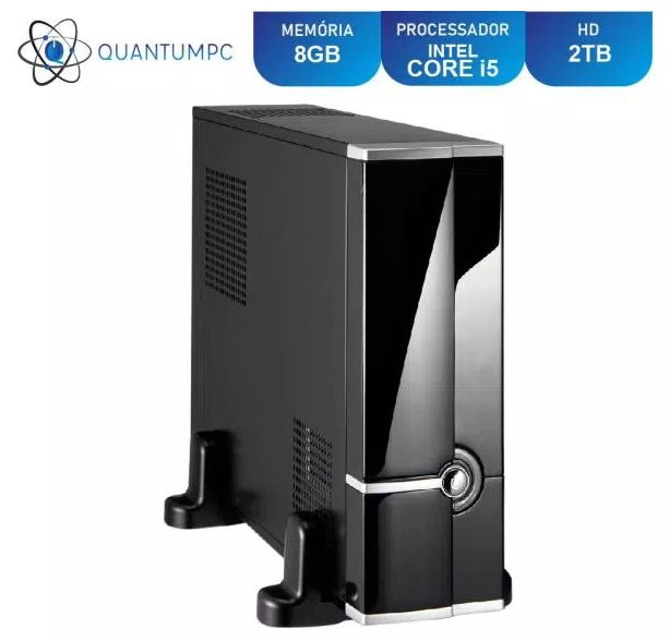 Computador PC CPU Intel Core i5 8GB HD 2TB HDMI FullHD Áudio 5.1 canais Wifi Quantum Star Slim