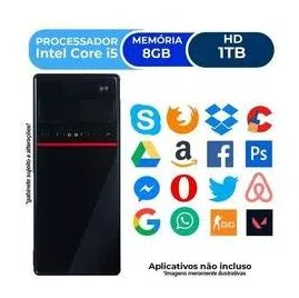 Pc Cpu Intel Core I5 + 8gb+ 1tb+ Placa De Video 2gb Wi-fi