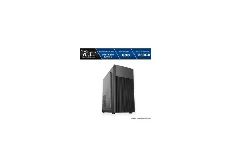 Computador Desktop ICC IV1880S2 Intel Dual Core 2.41ghz 8GB HD 250GB USB 3.0 HDMI FULL HD