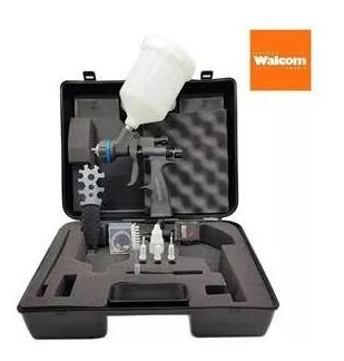 Pistola de Pintura Walcom Genesi Carbonio Geo 360 Bico 1.3 c/ manômetro digital