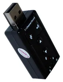 Placa De Som Externa Usb - Som Virtual 7.1 E Microfone - Ad0021