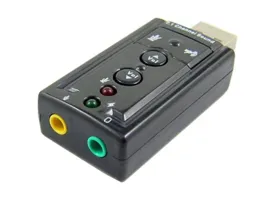 Adaptador Placa De Som 7.1 USB Entrada P2 Fone E Microfone