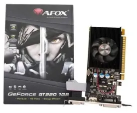 Placa de Vídeo NVIDIA GeForce GT220 1GB DDR3 128-Bits AFOX - AF220-1024D3L2