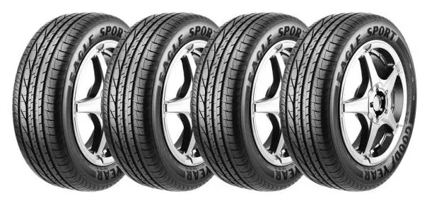 Kit 4 Pneus para Carro Goodyear Eagle Sport Aro 16 205/55 91V