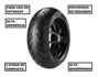 Pneu Pirelli Traseiro 180/55-17 73w Diablo Rosso 2 Honda Cbr 650f