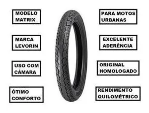 Pneu Levorin Dianteiro 60/100-17 Matrix Uso Com Câmara