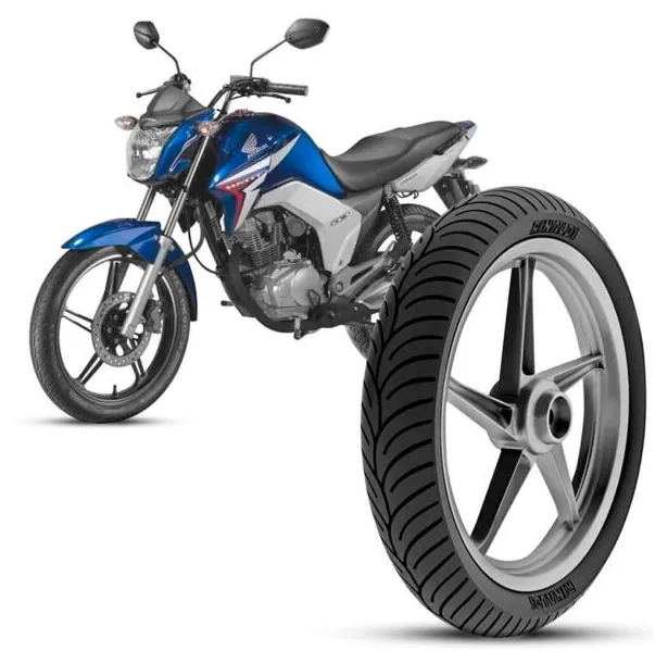 Pneu Moto Honda Cg Titan Rinaldi Aro 18 80/100-18 47p Dianteiro HB37