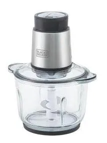 Mini Processador Black&Decker Gourmand Gris  Tigela Vidro 300W 