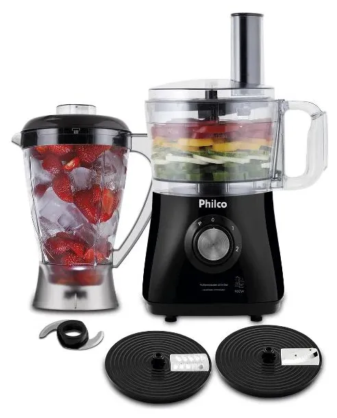 Processador de Alimentos com Liquidificador Philco All in One 800 W