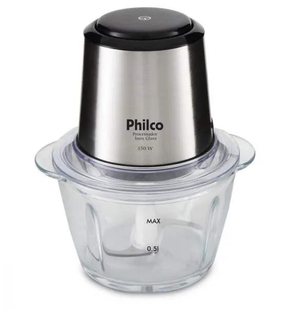 Processador Inox Glass 350W Philco  PPS01I