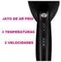 Secador De Cabelo Essenza Profissional 1900w Black Ar Quente Frio Com Difusor De Cachos