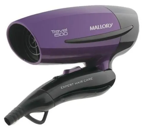 Secador Bivolt Mallory Travel 1250W Dobrável Para Viagem