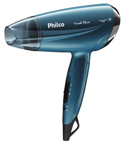 Secador de Cabelo Philco Travel Blue PSC02 Potência 1200 Watts