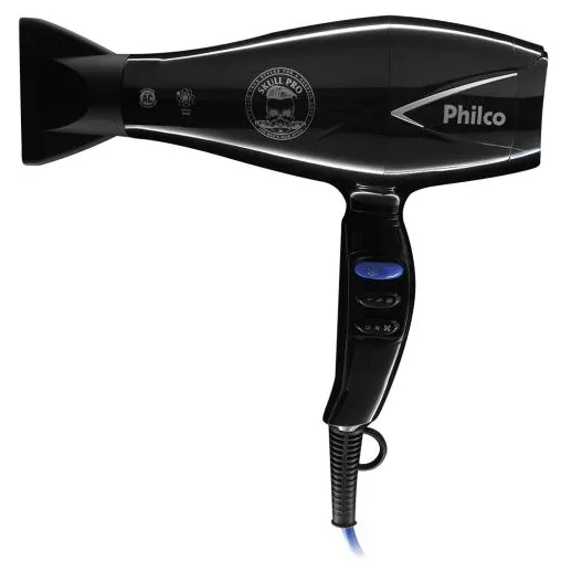 Secador de Cabelo Philco Skull Pro PSC02P Emissão Íons Potência 2000 Watts