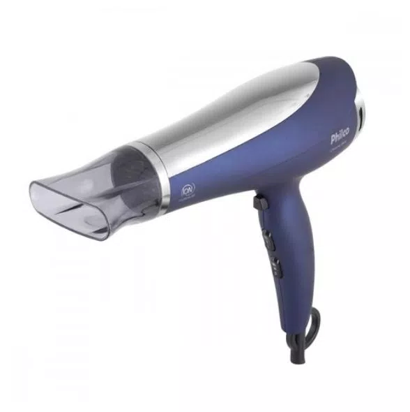 Secador de Cabelo Philco Chrome Blue Psc08aze Potência 2100 Watts