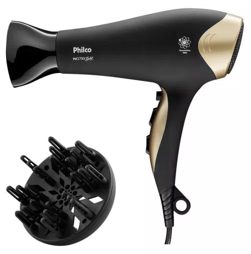 Secador de Cabelo Philco Golden Star PH3700 Emissão Íons Potência 2000 Watts