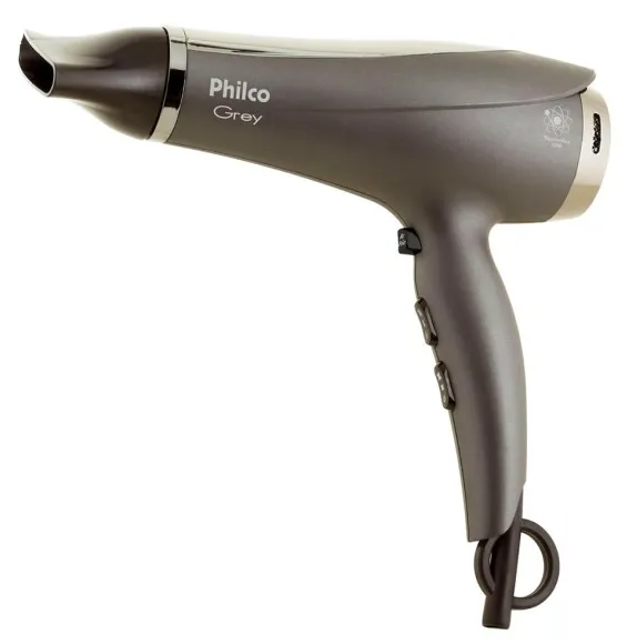 Secador de Cabelo Philco Grey / Cherry Potência 2100 Watts