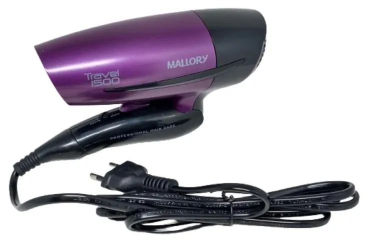 Mini Secador De Cabelos Mallory 1250W Bivolt Para O Dia-Dia