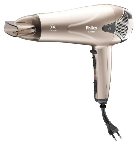 Secador de Cabelo Philco Retract PSC06 Potência 2000 Watts