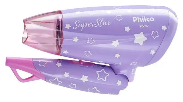 Secador de Cabelo Philco Estrelas Super Star PSC20 Dobrável