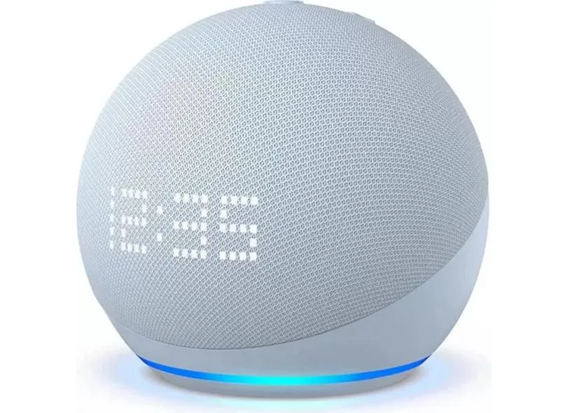 Smart Speaker Amazon Echo Dot 5ª Geração com Relógio Alexa