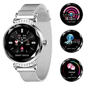 Relógio Smartwatch Feminino Touch Screen Fashionable - Prata