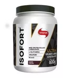 Isofort Ultra Suplemento Whey Protein Isolado, Hidrolisado | Creatina | BCAAs | L-Glutamina 600g Sabor Cacau Marca: Vitafor