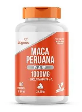 Ultra Potency Maca Peruana, 1000mg, Biogens, 180 Tabletes Vegan