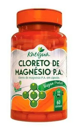Cloreto de Magnésio PA (500mg) 60 Cápsulas Vegetarianas - Katiguá