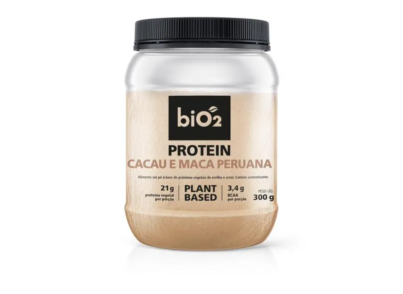 Proteína em Pó biO2 Vegana Cacau e Maça Peruana 300g 