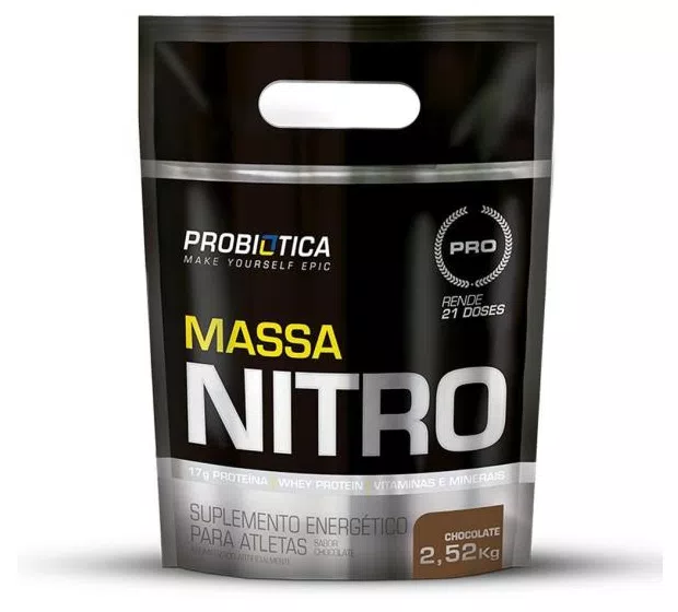 Massa Nitro No2 Refil 2,52Kg Probiótica Morango